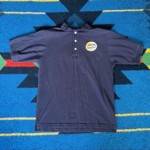 King Louie UCFW For Obama USA 🇺🇸 Union Made Polo (M) - Picture 1 of 7